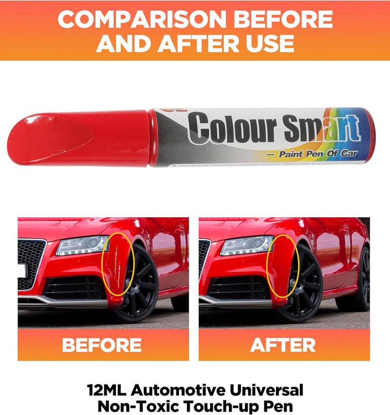 AOCISKA Car Scratch Remover,Car Paint Scratch Repair,Car Scratch Remover Pen,Car Accessories Car Pro Mending Car Remover Scratch Repair Paint Pen,Touch Up Paint for Cars Paint Scratch Repair (Red) - Image 2